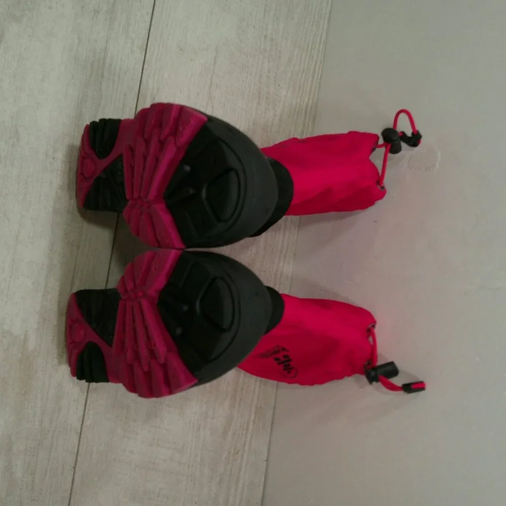 Kamik Fuchsia Black Waterproof Kids' Waterbug Winter Boot | Snow Boot Size 12